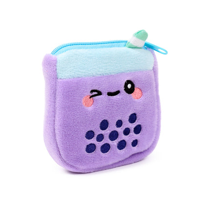 Foodiemals Bubble Tea Plush Change Purse in use