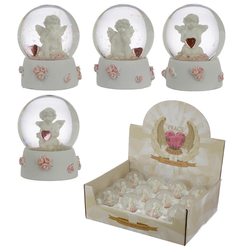 Giftable Collectable Cherub Snow Globe