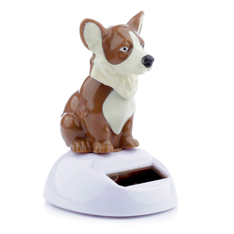 Solar Pal Corgi figurine in garden