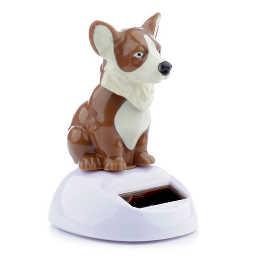 Solar Pal Corgi figurine in garden
