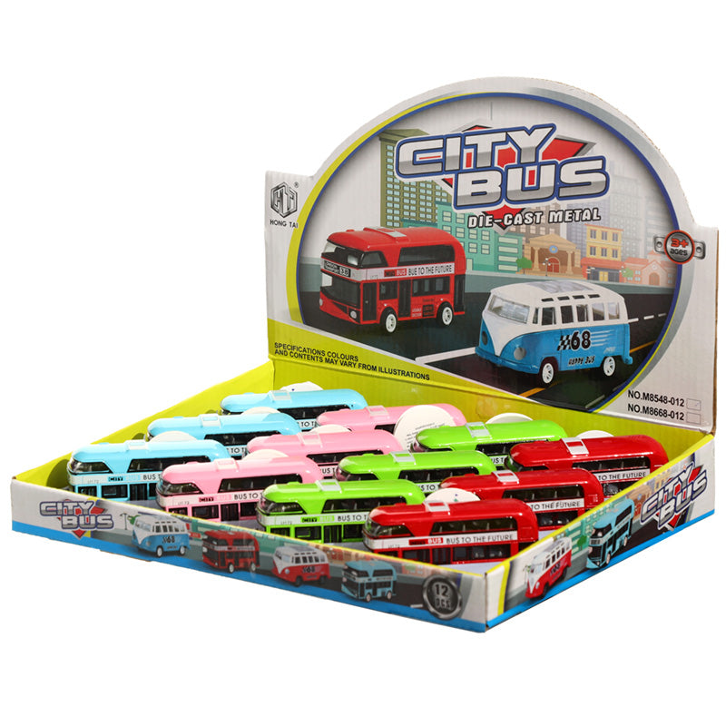 Fun Kids Pull Back Bus - colourful and fun
