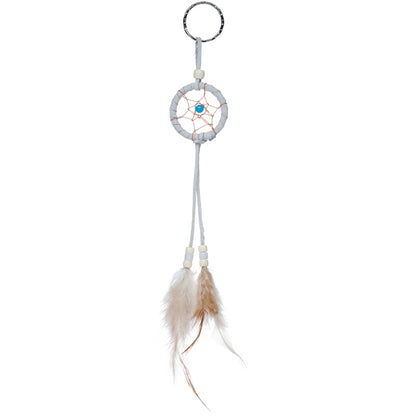 Mini Dreamcatcher Keyring with Soft Feathers