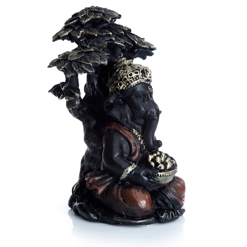 Elegant Black and Gold Ganesh Home Decor Piece