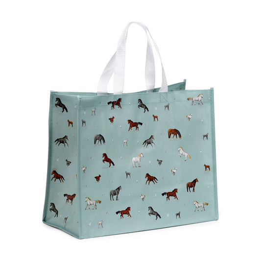 Willow Farm Horses reusable shopping bag - front view