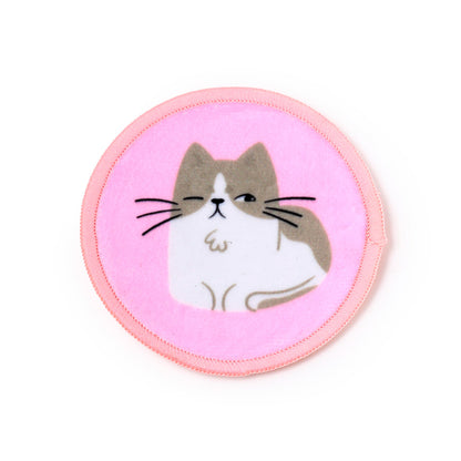 Eco-friendly cleansing pads featuring cute cat designs