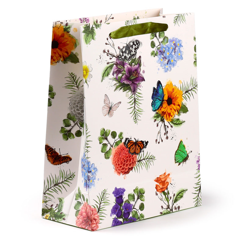 Eco-friendly large gift bag featuring butterfly designs