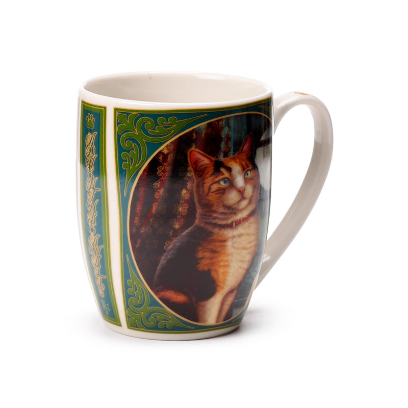 Lisa Parker Adventure Awaits Porcelain Mug with Cat Artwork