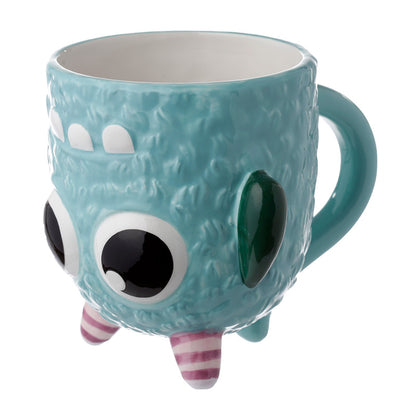 Blue Monstarz Monster ceramic mug displayed