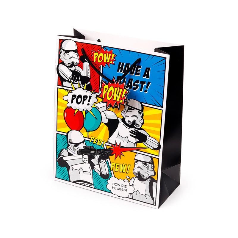 Sturdy cord handles of the Original Stormtrooper gift bag