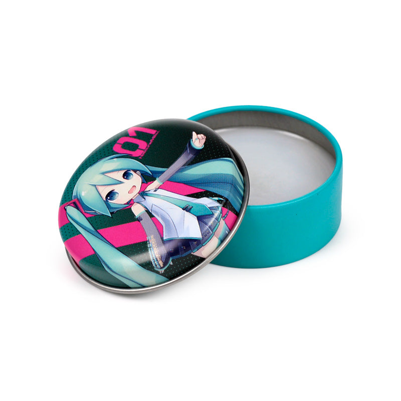 Hatsune Miku Lip Balm tin with whimsical design