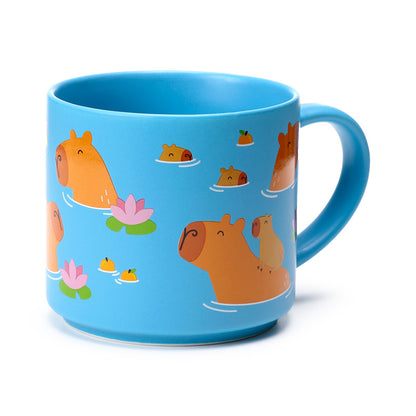 Large Porcelain Mug featuring a capybara design