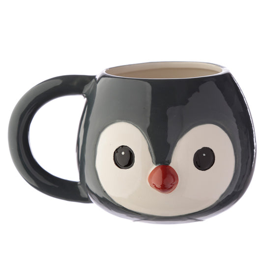 Adoramals Penguin Ceramic Shaped Head Mug - Front View