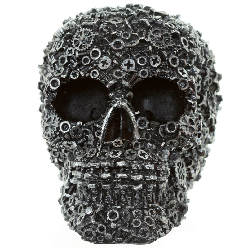 Gothic Collectable Nuts and Bolts Skull Decoration as a gift