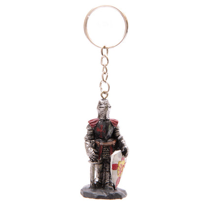Close-up of Medieval Knight Keyring in full armour