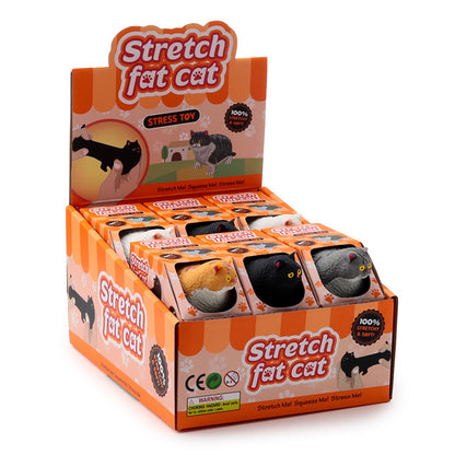 Fun Kids Stretchy Fat Cat Toy in vibrant colours