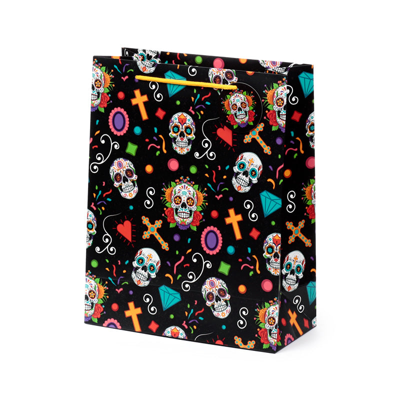 Sturdy handles of Large Day of the Dead Gift Bag