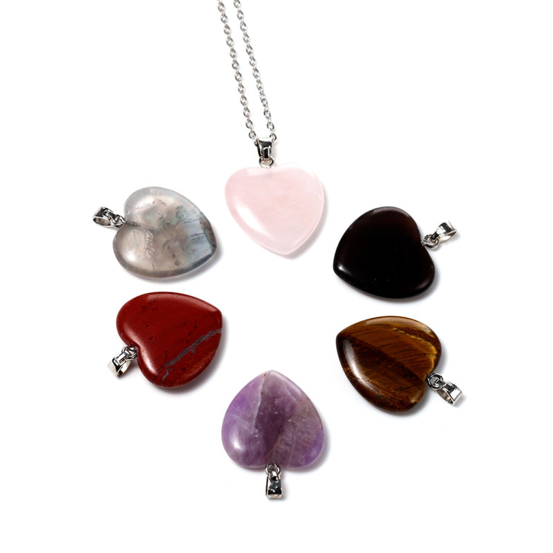 Close-up of Heart-Shaped Gemstone Pendant