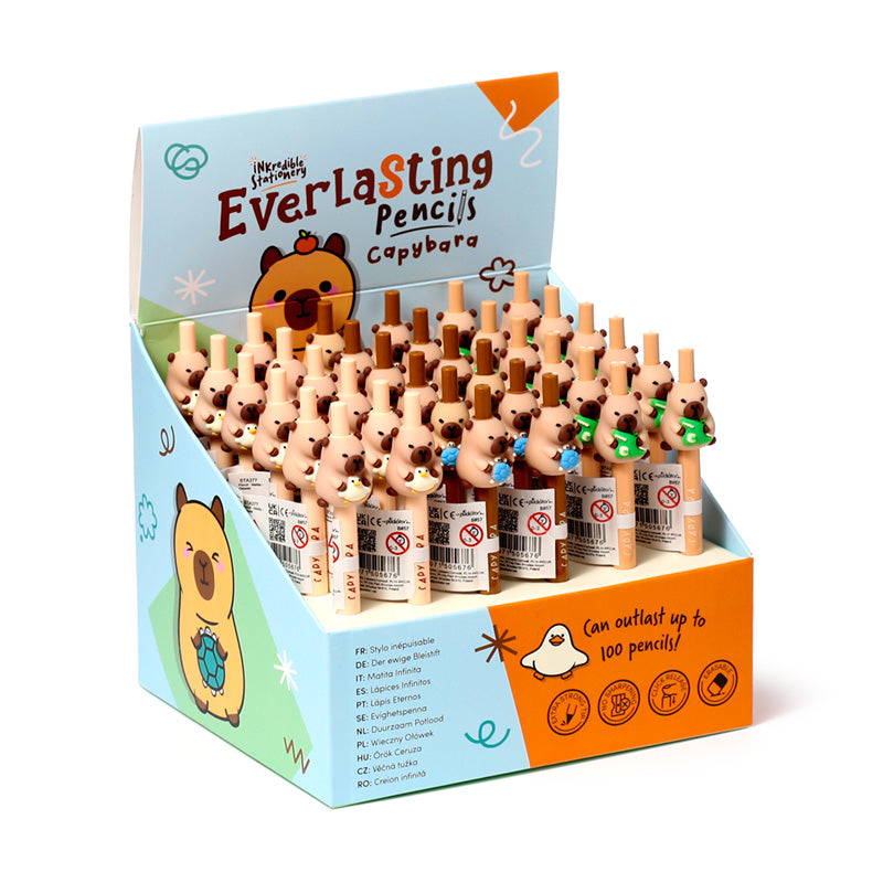 Everlasting Pencil with Capybara and animal friends design