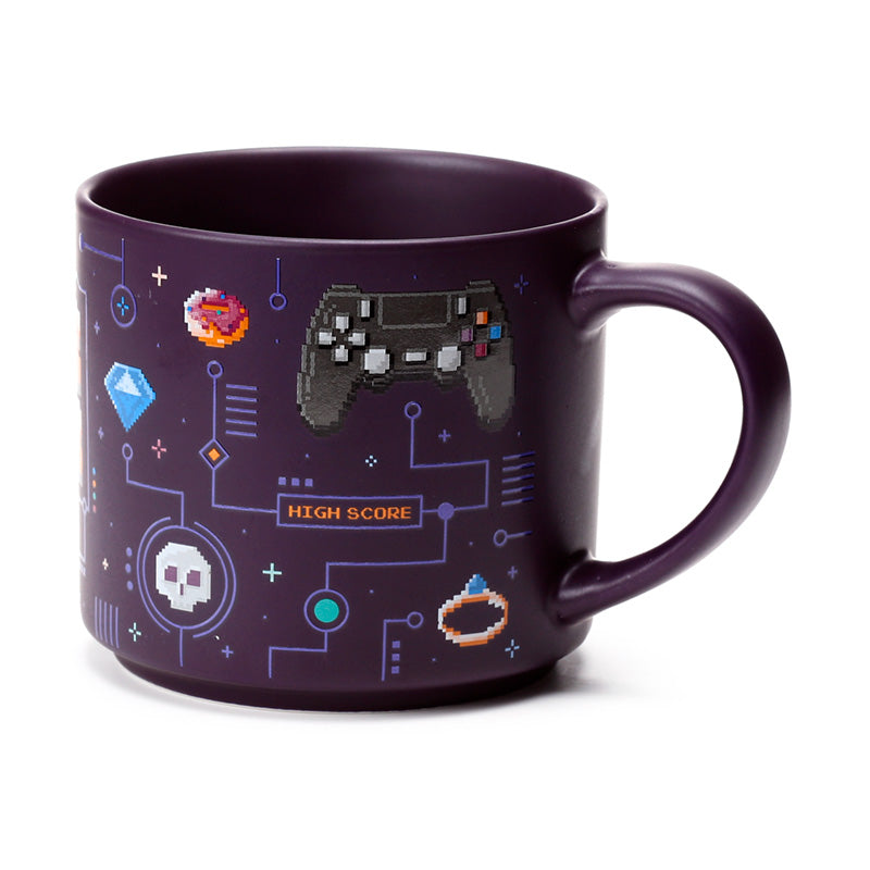 Large Porcelain Mug - Game Over with beverage