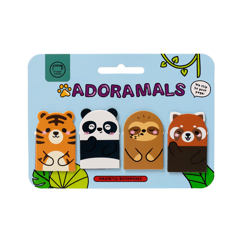 Close-up of Adoramals Wild Magnetic Bookmark with vibrant design