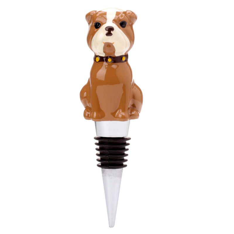 British Bulldog Novelty Bottle Stopper - Detailed Close-up