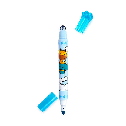 Close-up of Adoramals Wild Highlighter 2-in-1 Stamp Wheel Pen