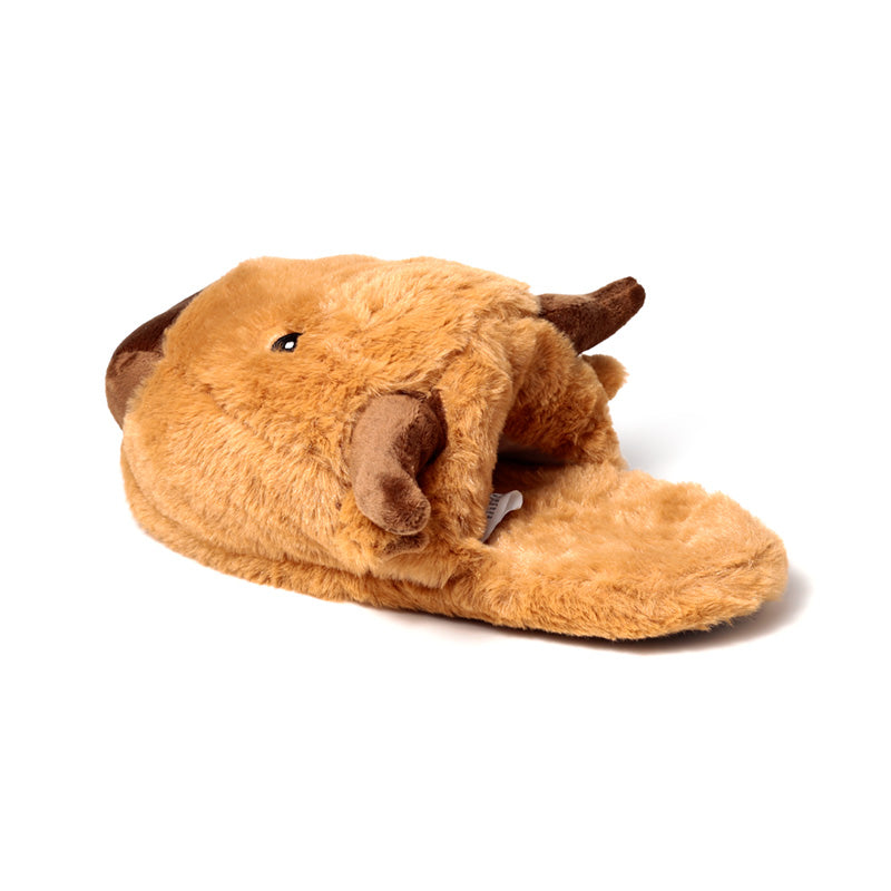 Fun Highland Coo Plush Slippers for home decor
