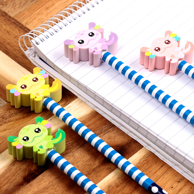 Cute Axolotl Eraser Topper for Creative Writing