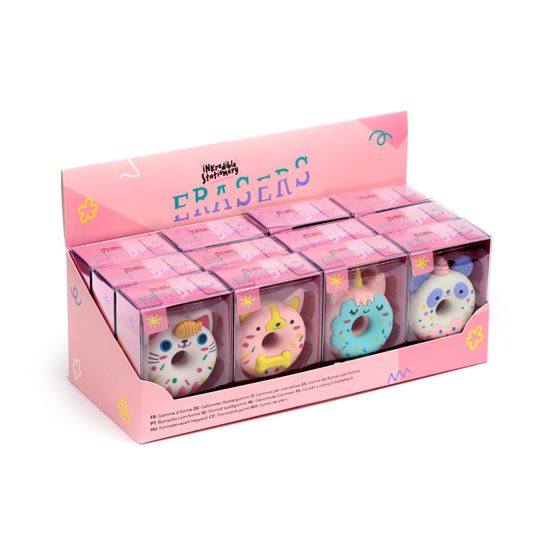 Unicorn Donut Eraser with colourful design