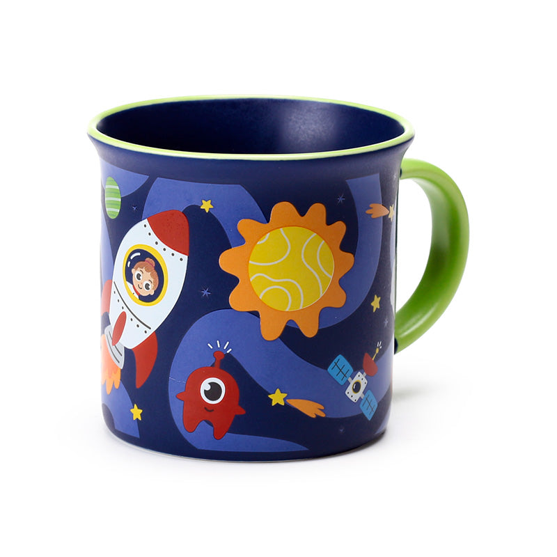 Porcelain Fine Rimmed Mug - Space Cadet design