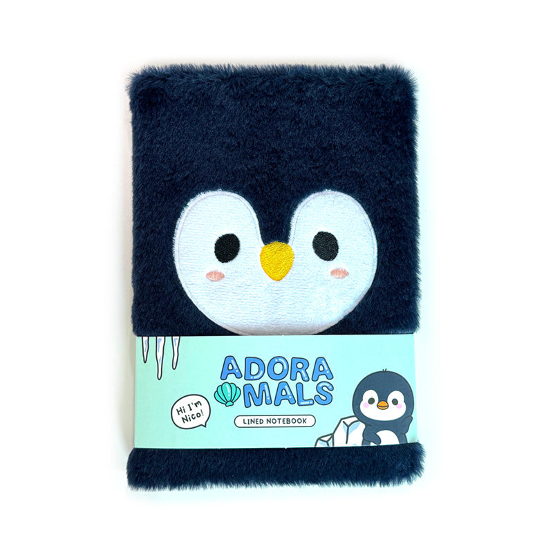 Adoramals Penguin Plush A5 Notebook cover design