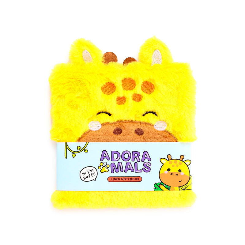 Adoramals Raffi the Giraffe Plush Notebook - Front View