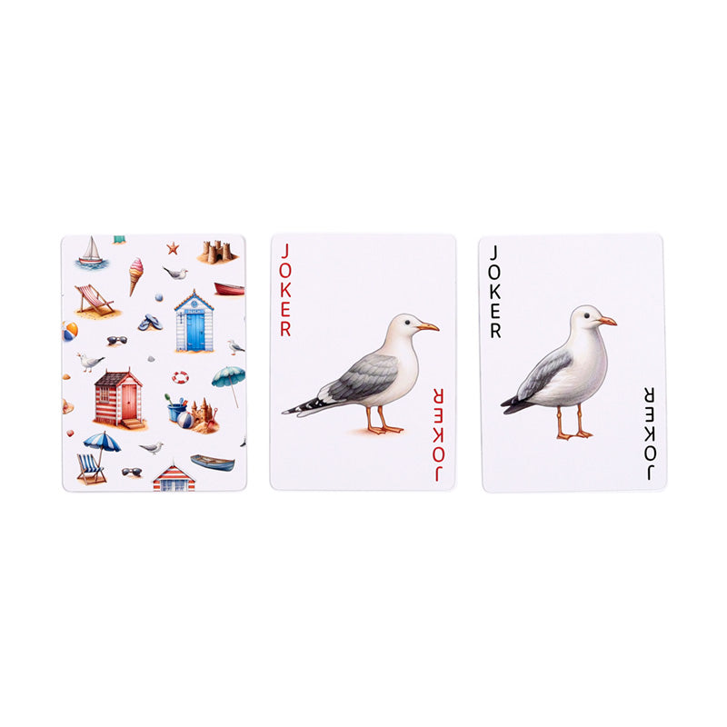 Coastal playing cards for home decor