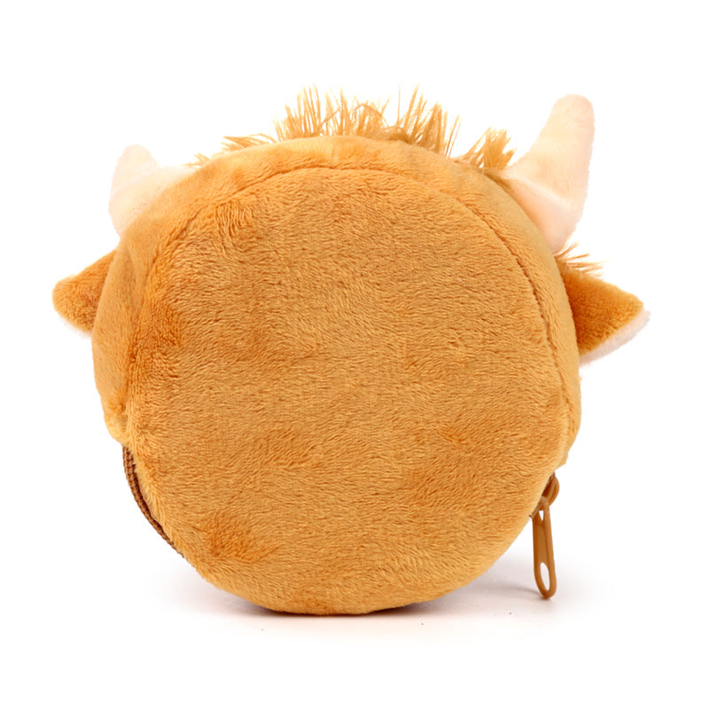Highland Coo Plush Change Purse with Coins