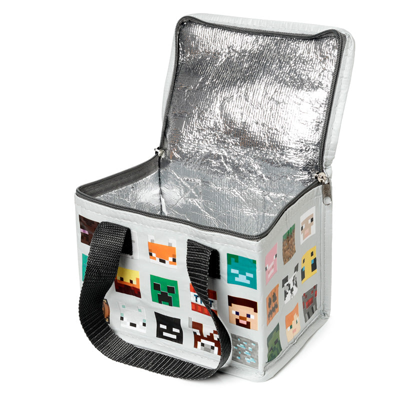 Insulated Minecraft Faces RPET Cool Bag for outdoor use