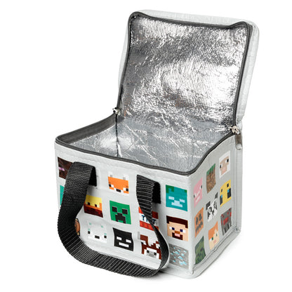 Insulated Minecraft Faces RPET Cool Bag for outdoor use
