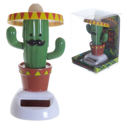 Solar Pal Cactus with Sombrero decorative ornament