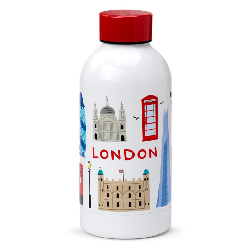 350ml reusable insulated drinks bottle featuring London design