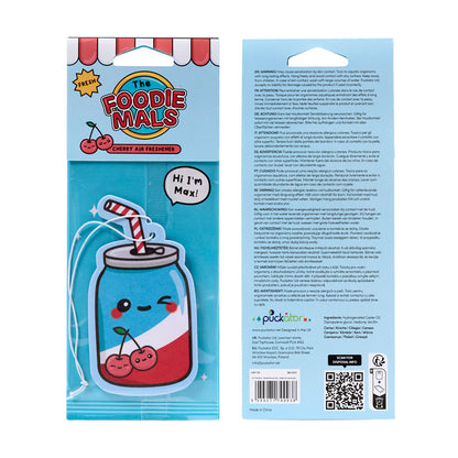 Max the Cherry Cola Foodiemals Air Freshener in a gift setting