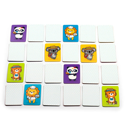 Durable cards of Kids Memory Cat Set - Adoramals Wild