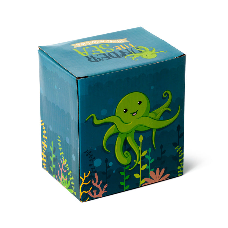 Lisa Parker Octopus Shaped Handle Ceramic Mug - Artistic Display