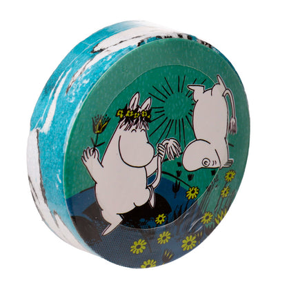 Moomin Compressed Travel Towel with whimsical design