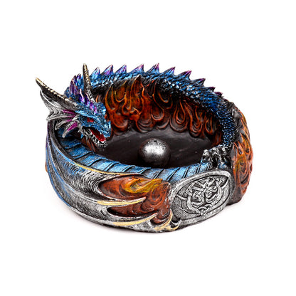 Dark Legends Dragon Incense Burner with fiery design