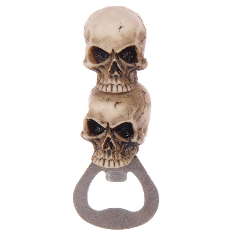 Double Skull Bottle Opener - Close Up