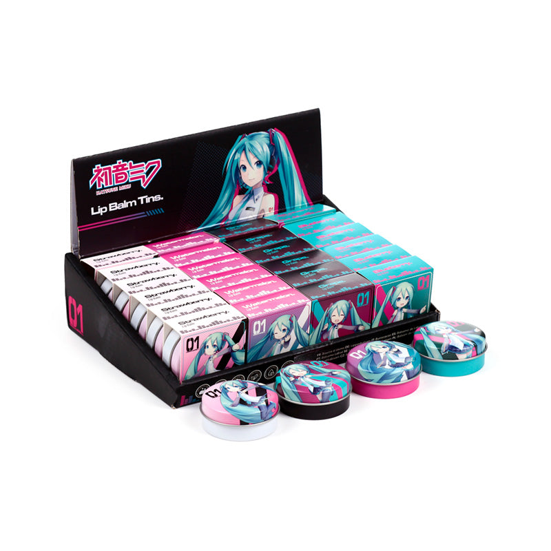 Hatsune Miku Lip Balm in a decorative tin