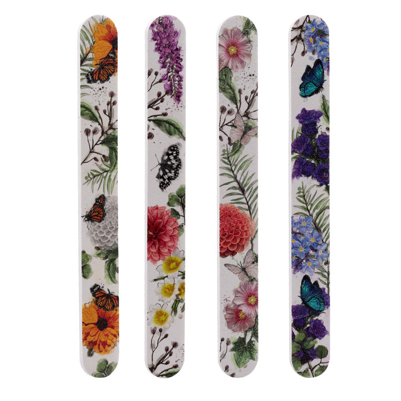 Butterfly Meadows Nail File on a travel bag