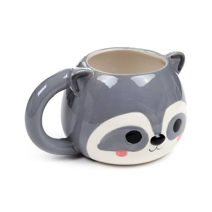Adoramals Raccoon Ceramic Shaped Head Mug