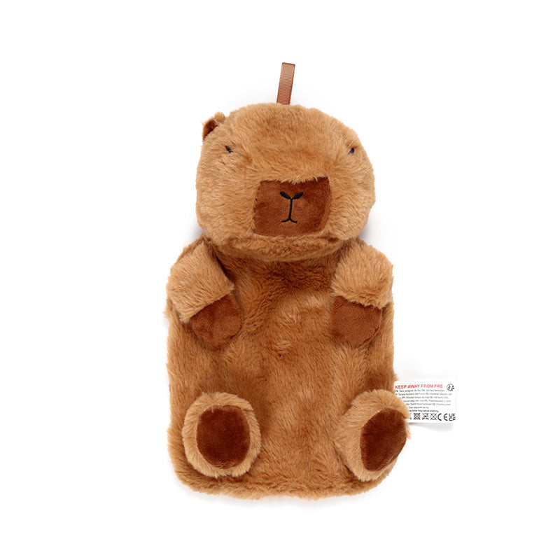 Cuddly Capybara Plush Hot Water Bottle with soft cover