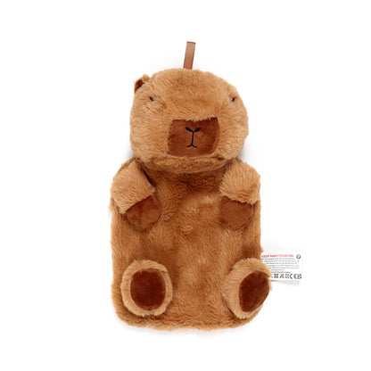 Cuddly Capybara Plush Hot Water Bottle with soft cover