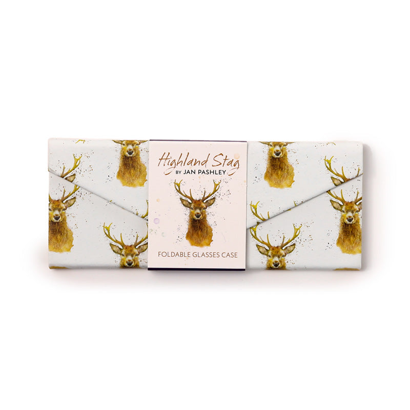 Foldable Glasses Holder - Jan Pashley Stag in use